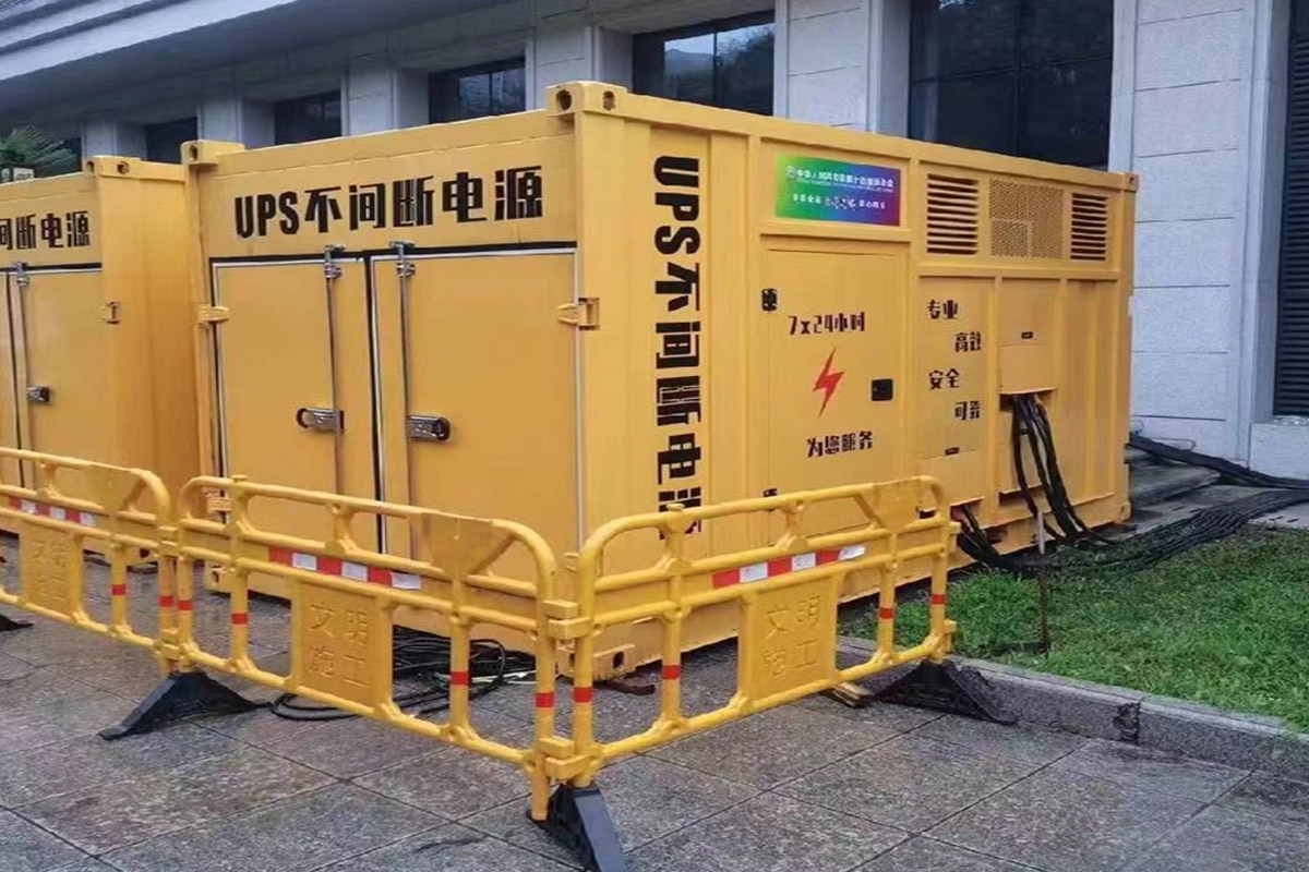 潼关发电机租赁施工现场