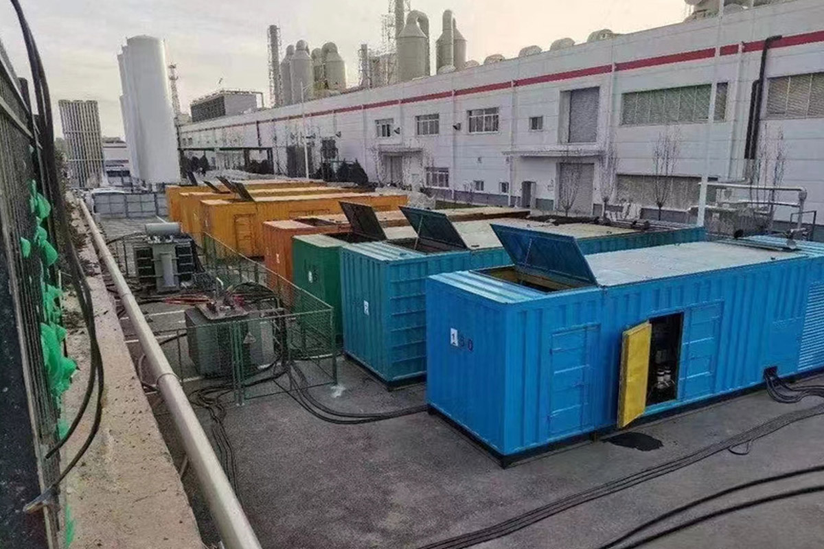 潼关发电机租赁施工现场